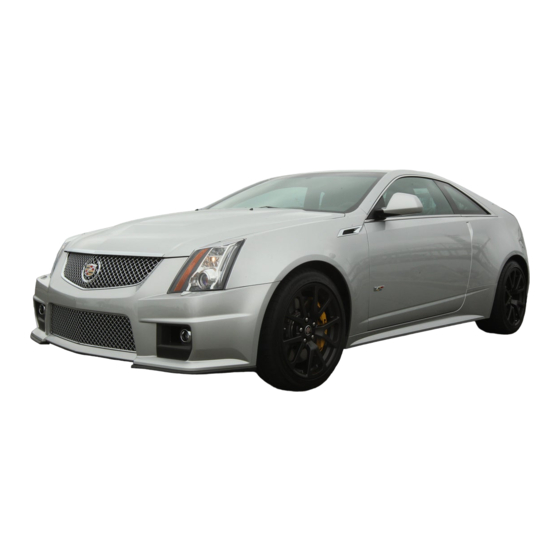 Cadillac 2011 CTS Coupe Owner's Manual