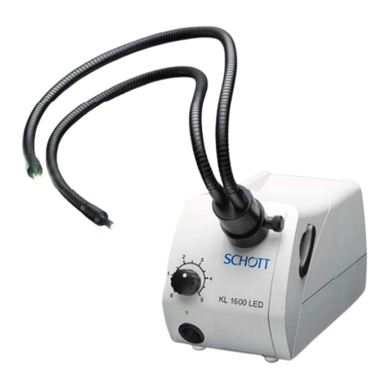 SCHOTT KL 1600 LED Operating Instructions Manual