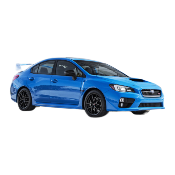 Subaru 2016 WRX Quick Reference Manual