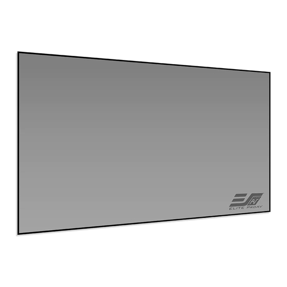 Elite Screens Pro Frame Thin DarkUST Series User Manual