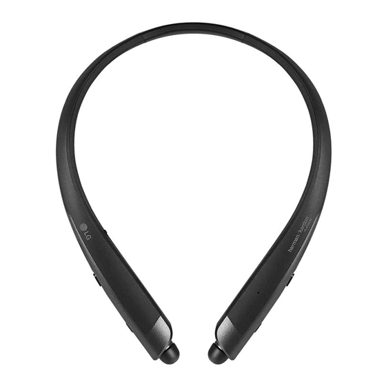 LG TONE PLATINUM SE HBS-1120 Headset Manuals