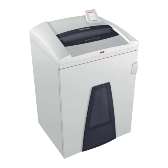 HSM SECURIO P 44C Paper Shredder Manuals