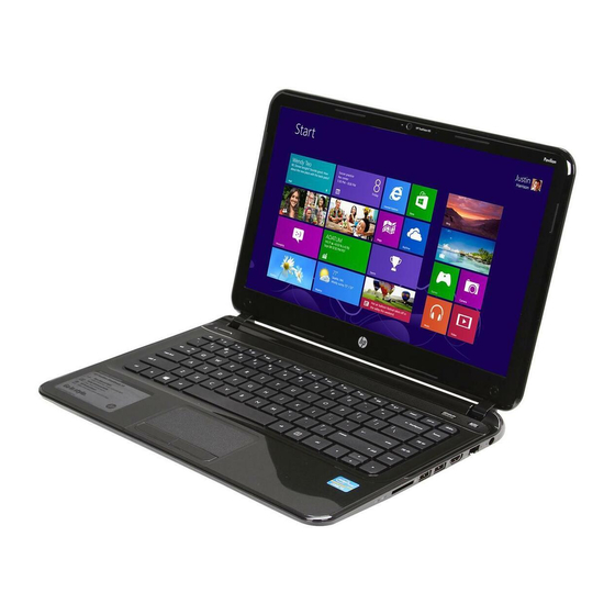 HP Pavilion Sleekbook 14 Maintenance And Service Manual