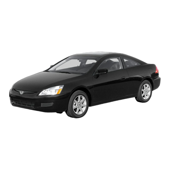 Honda 2005 Accord Coupe User Manual