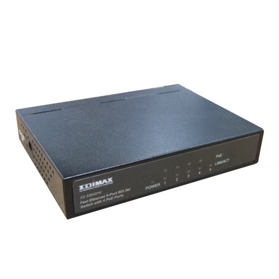 Edimax ES-5804PH User Manual