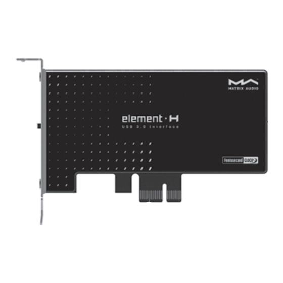 Matrix Audio element-H User Manual