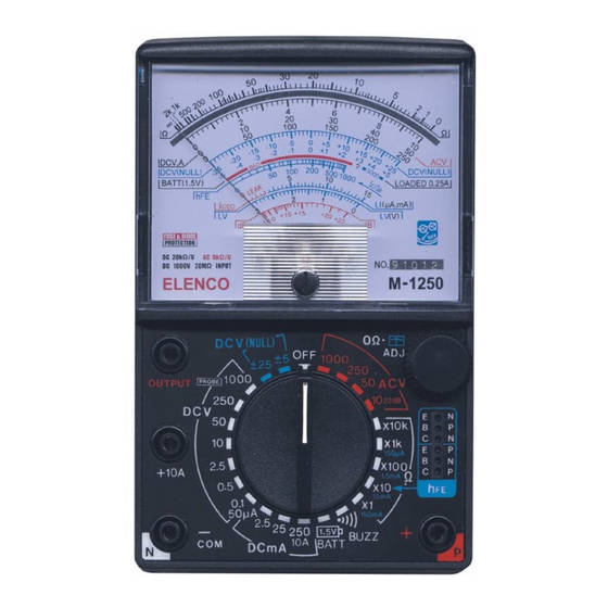 Elenco Electronics M-1250K Assembly And Instruction Manual