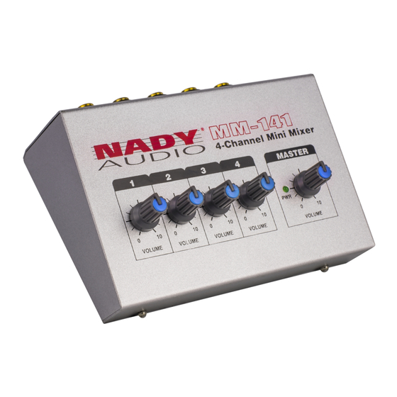 Nady Audio MM-141 Owner's Manual