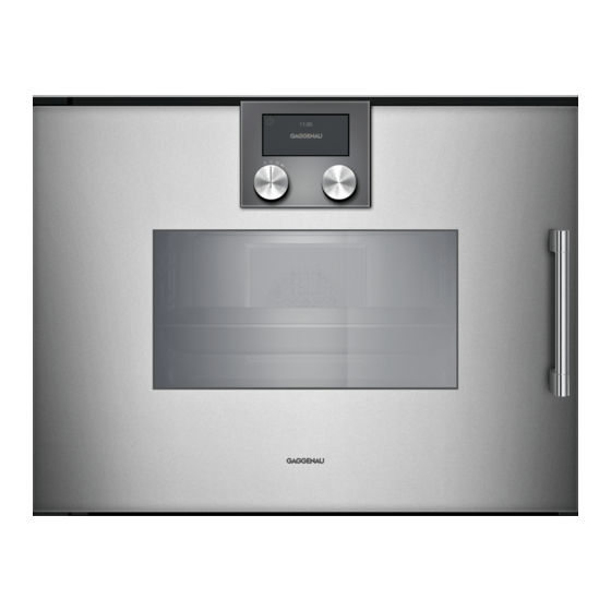 Gaggenau BSP2511 1 Series User Manual And Installation Instructions