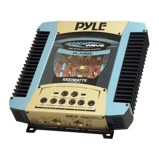Pyle PLA1085 Car Audio Amplifier Manuals