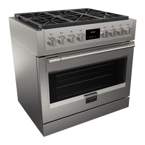 Fulgor Milano PRO RANGE 30" FULL GAS Installation Instructions Manual