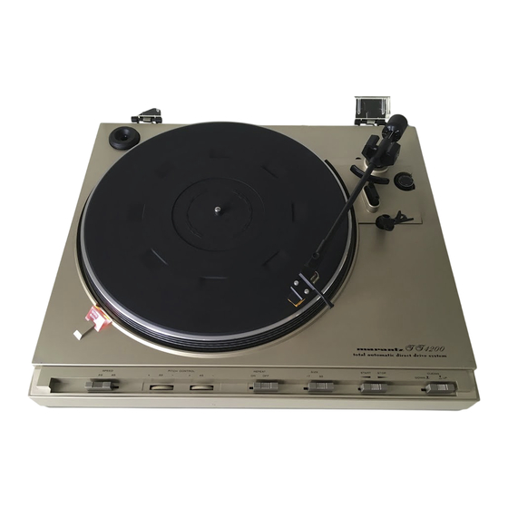 Marantz TT4200 Manual