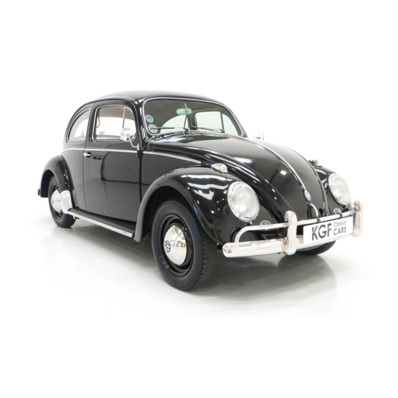 Volkswagen 1970 Beetle de Luxe Sedan Owner's Manual