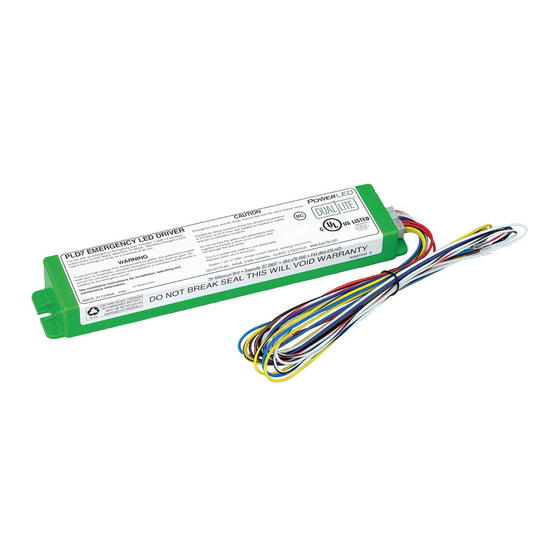 Current Dual-Lite PLD7 Installation, Operation And Service Instructions