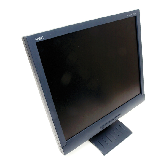 NEC AccuSync LCD92V LCD Monitor Manuals