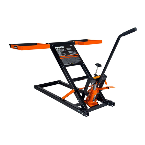 Pro-Lift PL5500 Operating Instructions & Parts Manual
