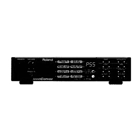Roland SOUND Canvas P-55 Owner's Manual