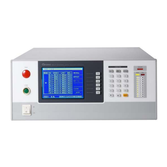 Chroma 19020 Quick Start Manual