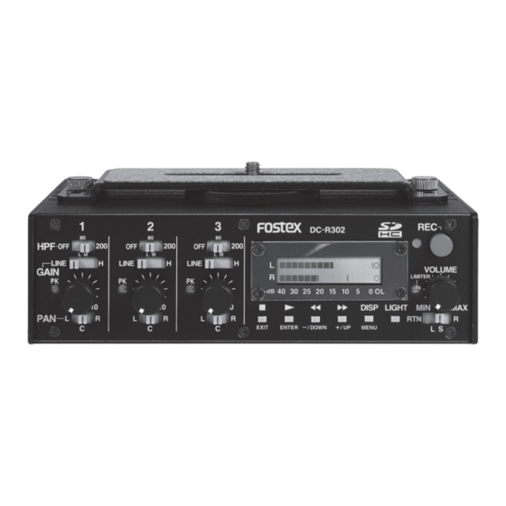 FOSTEX DC-R302 QUICK START MANUAL Pdf Download | ManualsLib