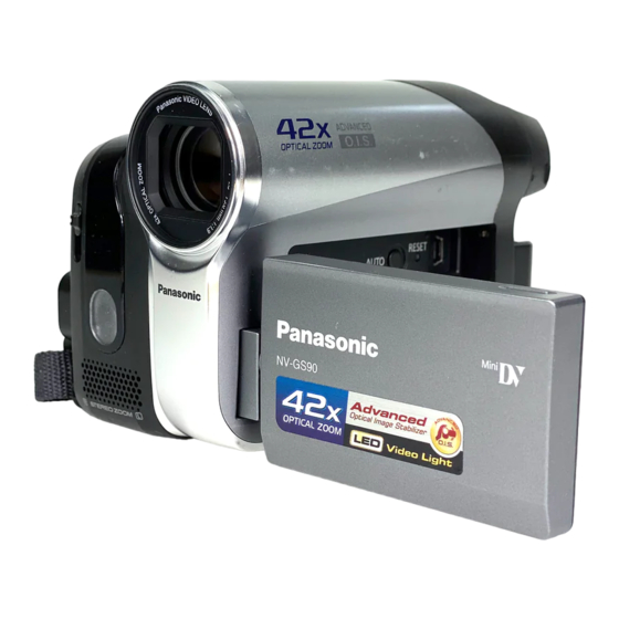 Panasonic NV-GS90 Operating Instructions Manual