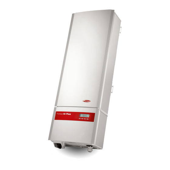 Fronius IG Plus 30 V-1 Operating Instructions Manual
