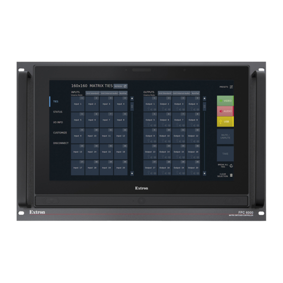 Extron electronics FPC 6000 Setup Manual