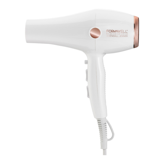 Formawell Beauty Ionic-Gold Fusion Pro Dryer Operating Instructions  & Safety Manual