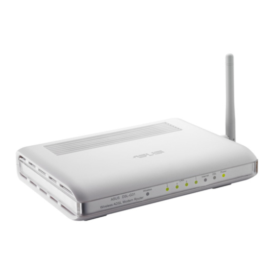 Asus DSL-G31 ADSL Modem Router Manuals