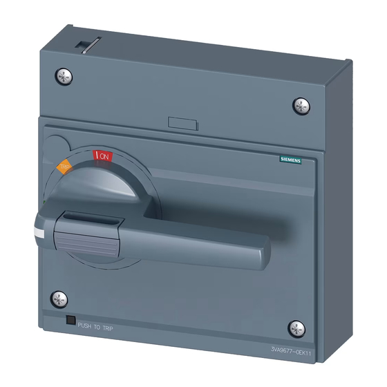 Siemens 3VA9677-0EK11 Operating Instructions Manual