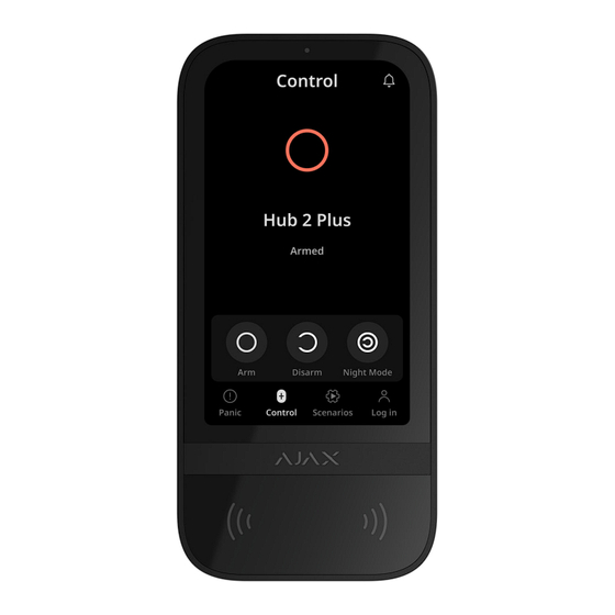 AJAX KeyPad TouchScreen User Manual