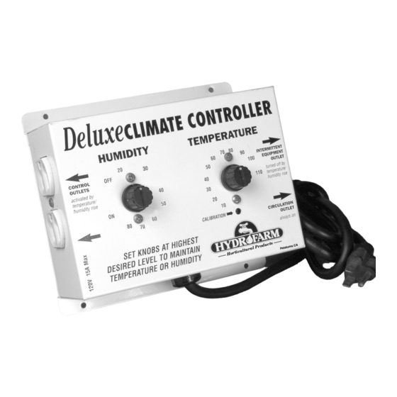 Hydrofarm Deluxe CLIMATE Instructions