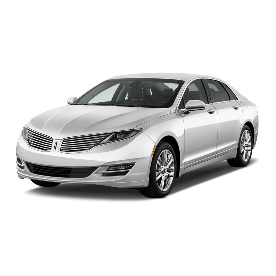 Lincoln 2013 MKZ Owner's Manual