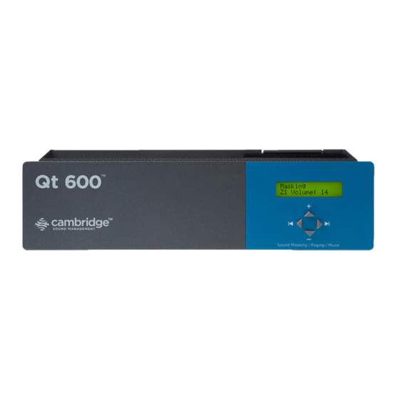 CAMBRIDGE qt 300 Installation & Operation Manual