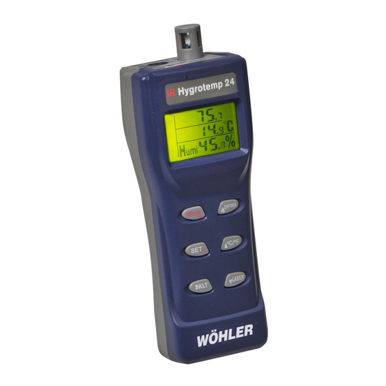 Wohler IR Hygrotemp 24 Operating Instructions Manual