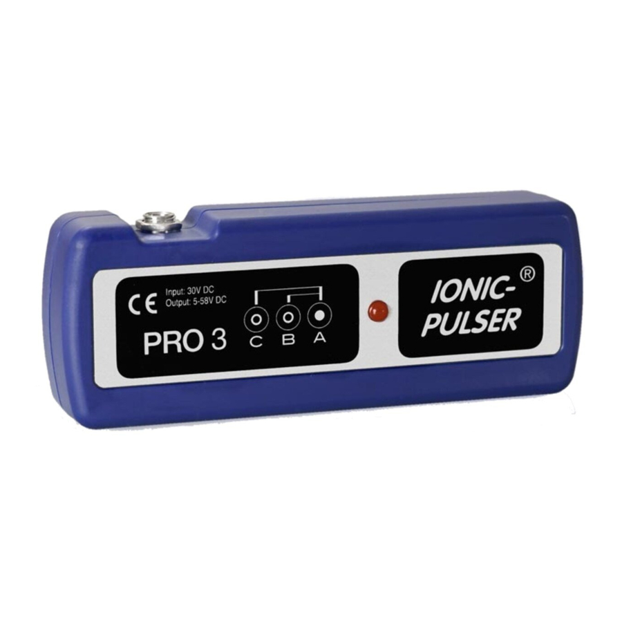 Medionic Ionic-Pulser PRO3 Manual