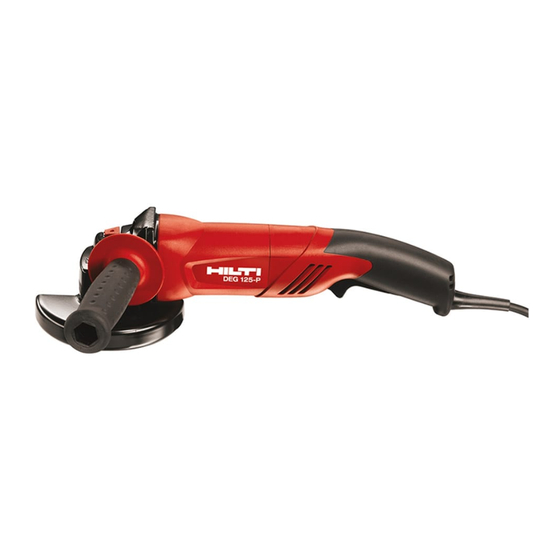 Hilti DEG 125-P Operating Instructions Manual