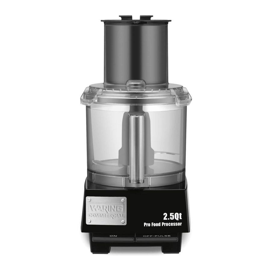 WARING COMMERRCIAL WFP11S / WFP14S - FOOD PROCESSORS Manual
