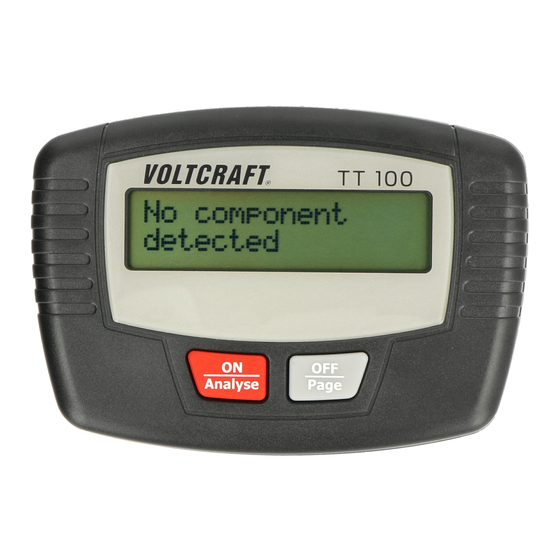 VOLTCRAFT TT100 Operating Instructions Manual
