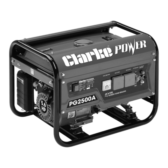 Clarke PG2500A Manuals