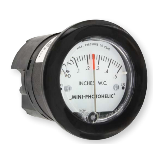 Dwyer Instruments Mini-Photohelic MP Series Installation And Operating Instructions