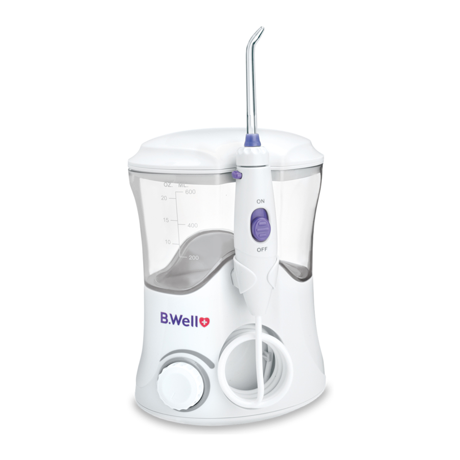B.Well WI-922 - Oral Irrigator Manual