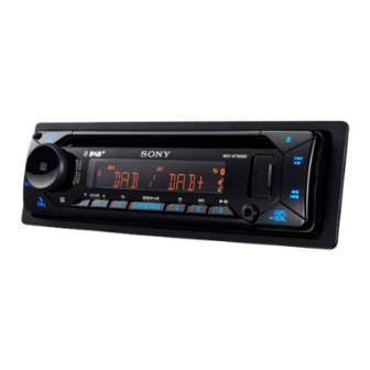 User Manuals: Sony MEX-N7300BD Car Radio CD