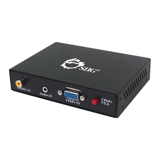 SIIG CE-VG0011-S1 Quick Installation Manual