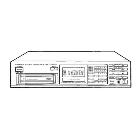 Pioneer PD-M500 Operating Instructions Manual