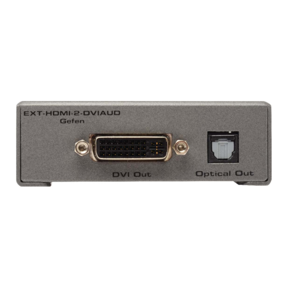 Gefen EXT-HDMI-2-DVIAUD User Manual