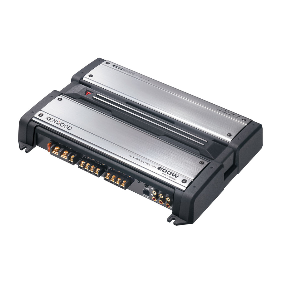 Kenwood KAC-8452 Service Manual