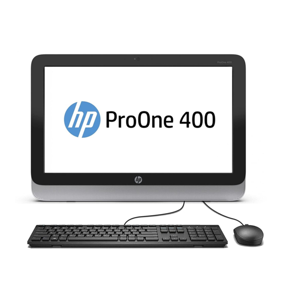 HP ProOne 400 G1 All-in-One Hardware Reference Manual