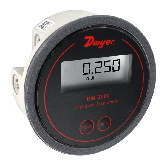 Dwyer Instruments DM-2000 Series Installation And Operating Instructions