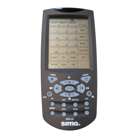 Sima SUR-25 User Manual