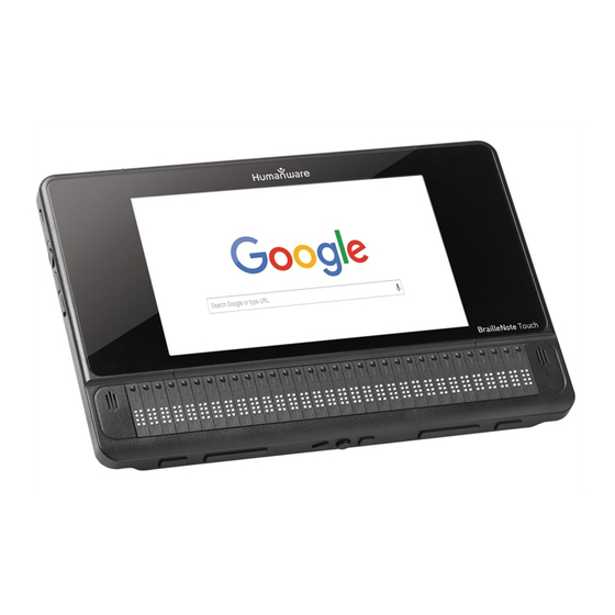 HUMANWARE BRAILLENOTE TOUCH+ COMMAND SUMMARY Pdf Download ManualsLib